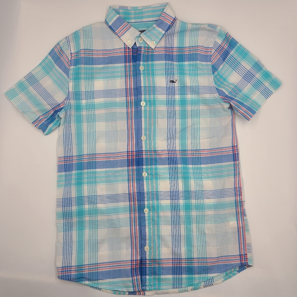 Vineyard Vines boys' short-sleeved button down shirt size M